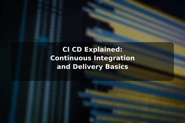 CI/CD Explained: Continuous Integration and Delivery Basics