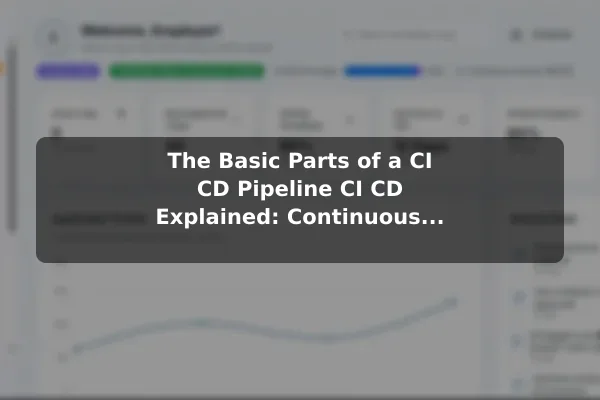 The Basic Parts of a CI/CD Pipeline CI/CD Explained: Continuous Integration and Delivery Basics