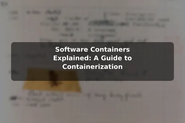 Software Containers Explained: A Guide to Containerization