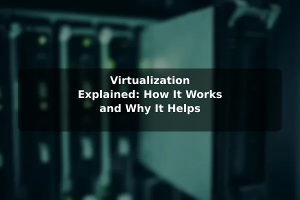 Virtualization Explained: How It Works and Why It Helps