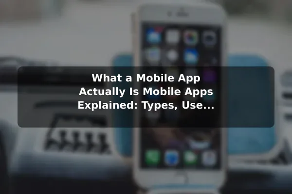 What a Mobile App Actually Is Mobile Apps Explained: Types, Uses, and Everyday Examples