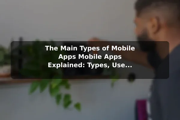 The Main Types of Mobile Apps Mobile Apps Explained: Types, Uses, and Everyday Examples