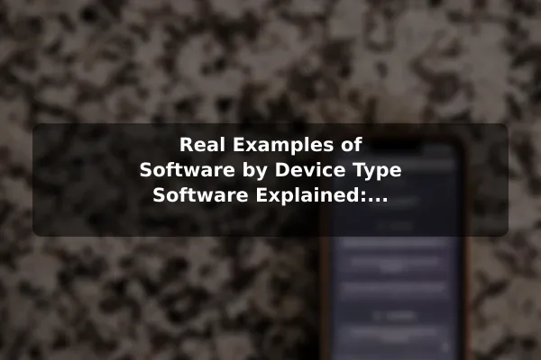 Real Examples of Software by Device Type Software Explained: Definition, Main Types, and Real Examples