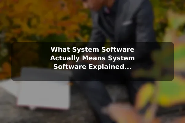 What System Software Actually Means System Software Explained With Simple Real-World Examples
