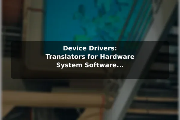 Device Drivers: Translators for Hardware System Software Explained With Simple Real-World Examples
