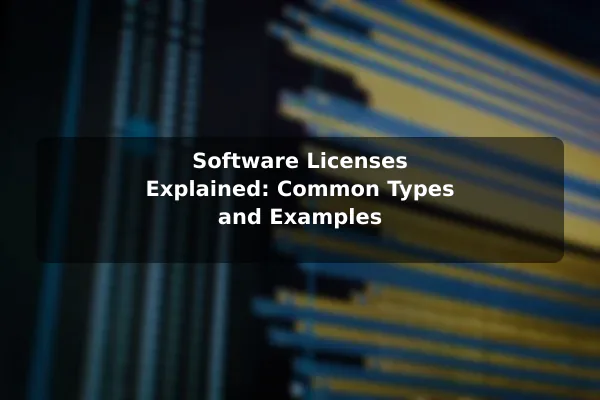 Software Licenses Explained: Common Types and Examples