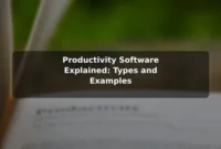 Productivity Software Explained: Types and Examples