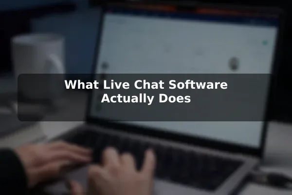 What Live Chat Software Actually Does