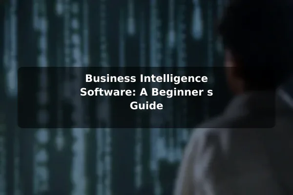Business Intelligence Software: A Beginner's Guide