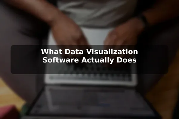 What Data Visualization Software Actually Does