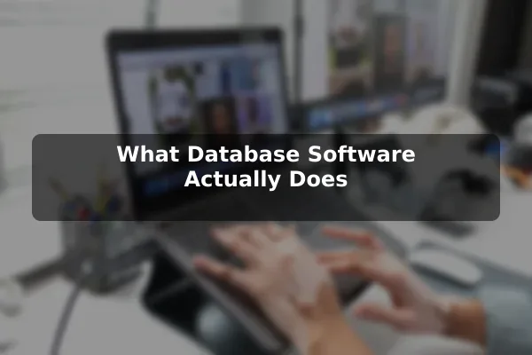 What Database Software Actually Does