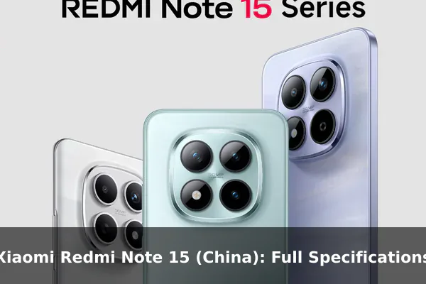 Xiaomi Redmi Note 15 (China): Full Specifications
