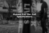 Huawei P40 lite: Full Specifications
