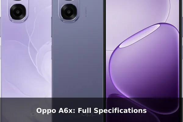 Oppo A6x: Full Specifications