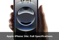 Apple iPhone 16e: Full Specifications